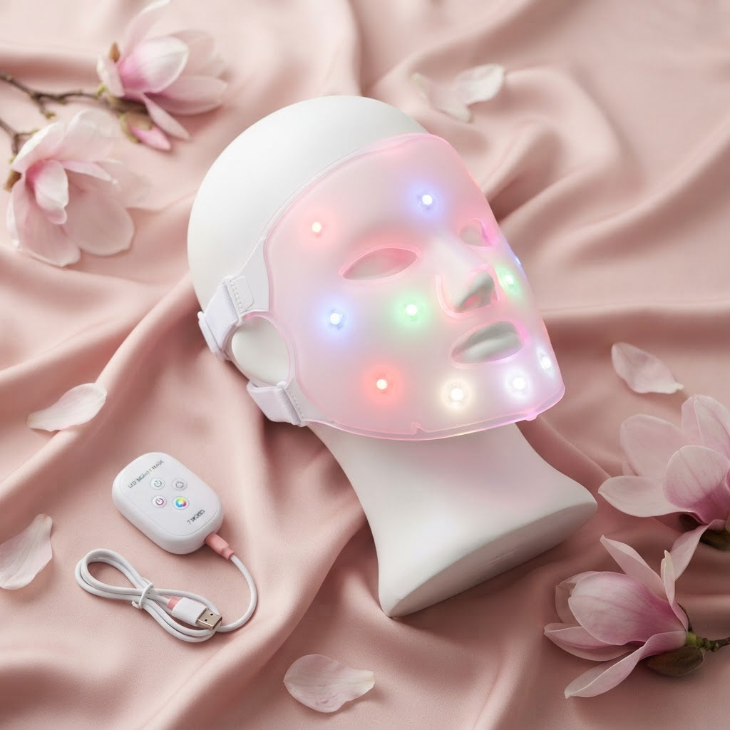 Masque Facial LED 7 Couleurs Rechargeable